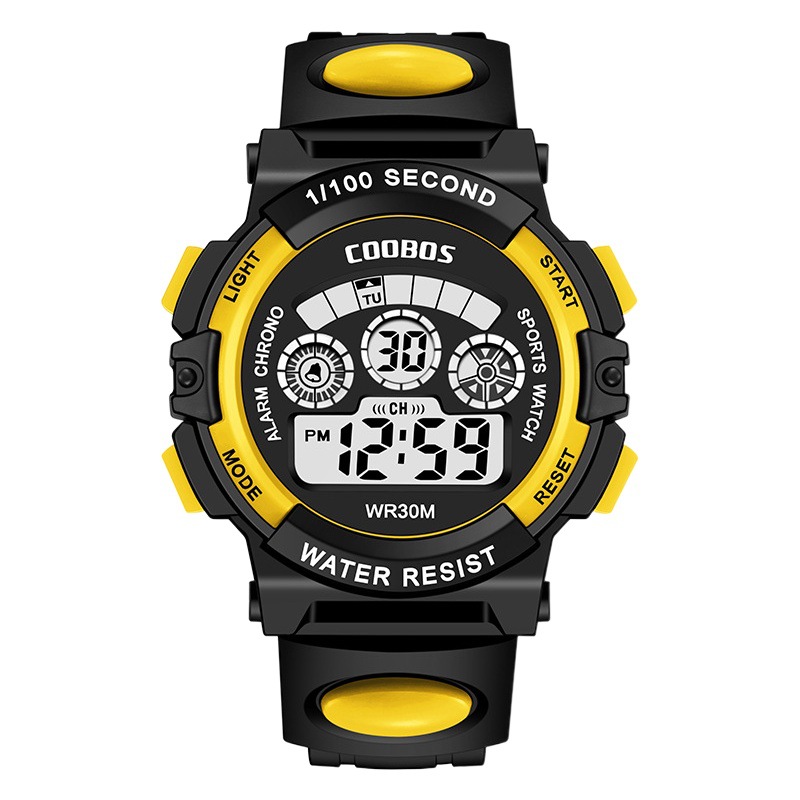 Cool Bos Coobos Children's Watch Multifunctional Colorful Light Waterproof Student Electronic Watch 0119