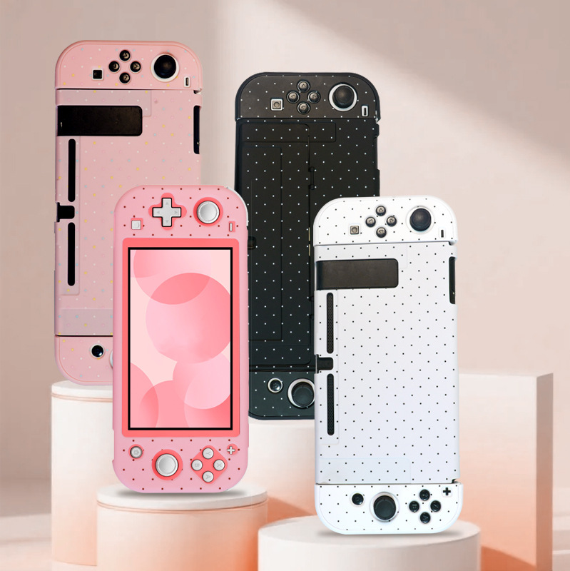 Suitable for Nintendo Switch OLED Lite PC hard shell protective case, cute polka dot design, anti-drop feature Suitable for Nintendo Switch OLED Lite PC hard shell protective case, cute polka dot design, anti-drop feature