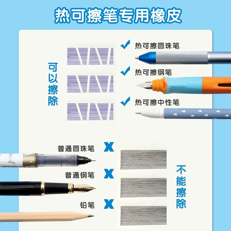 晨光热可擦橡皮干净不留痕可擦中性笔橡皮学生热敏可擦笔专用橡皮|undefined