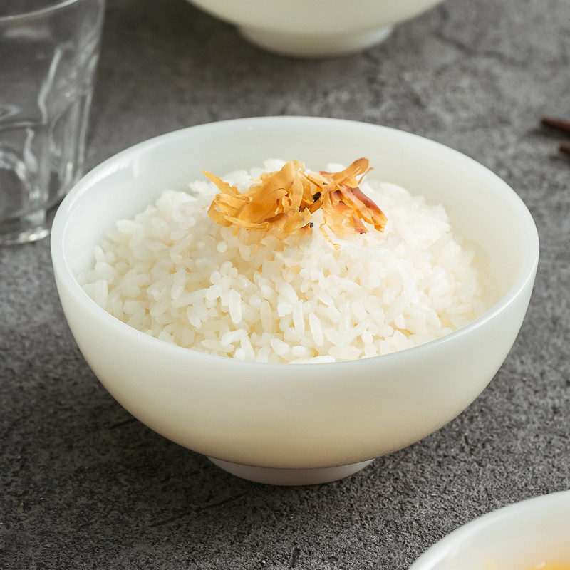 Dehua Jade Porcelain Exquisite Rice Bowl 2026 New Model Ceramic Tableware Set High-End Ceramic Bowl