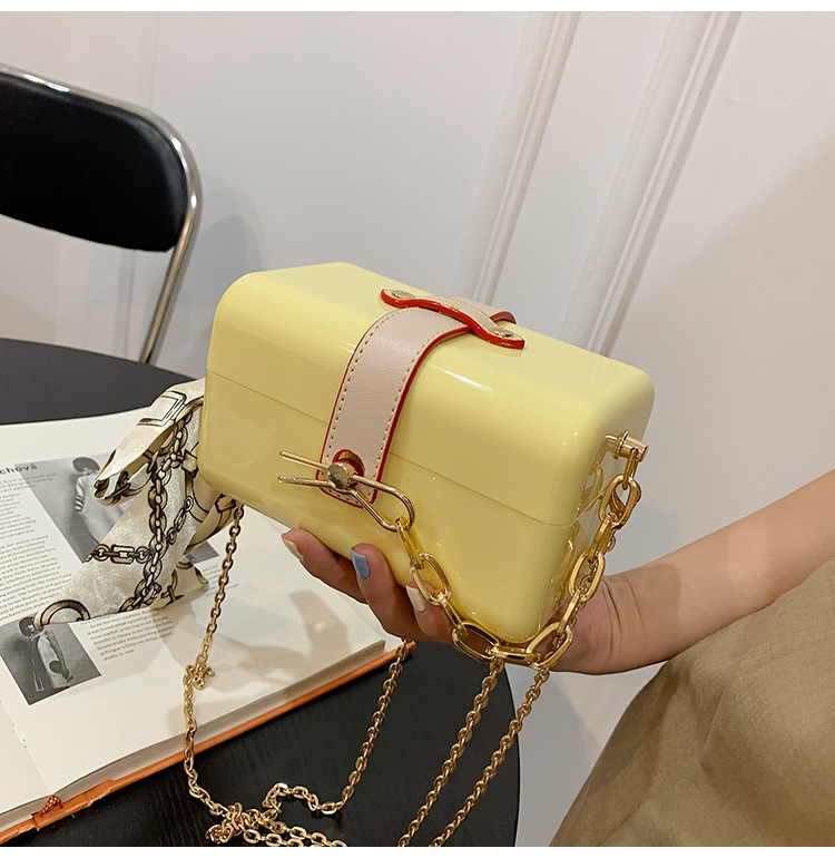 Acrylic Box Bags China Export Bag New Fashion Chain Bags Fashionable Cosmetic Bag One Piece Dropshipping display picture 10
