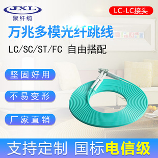 Polyfiber cable 10 gigabit multi-mode fiber jumper OM3 multi-mode dual-core jumper pigtail LC/SC/ST/FC connector 2 m