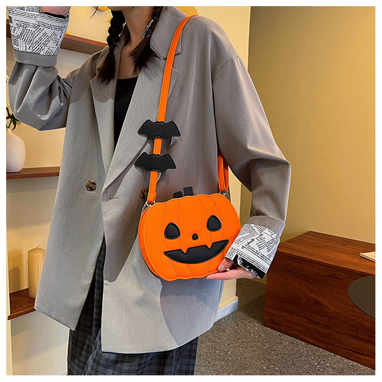 Halloween Funny Pumpkin 2023 Nuova borsa da donna monospalla Moda Contrasto colore Creatività personalizzata Alla moda_voghion.com