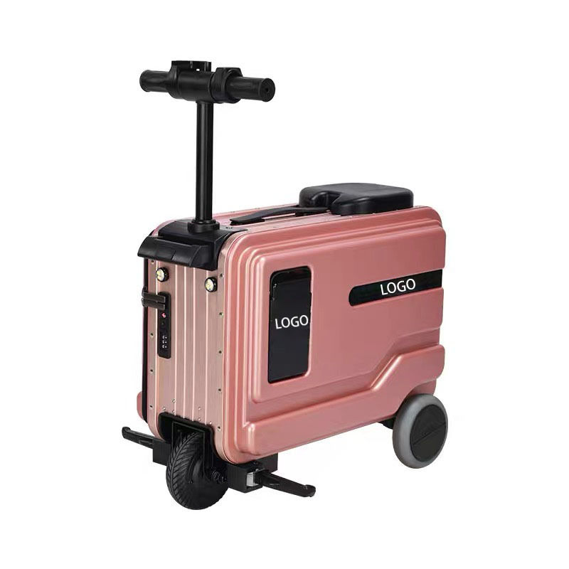 Rose-colored cabin suitcase