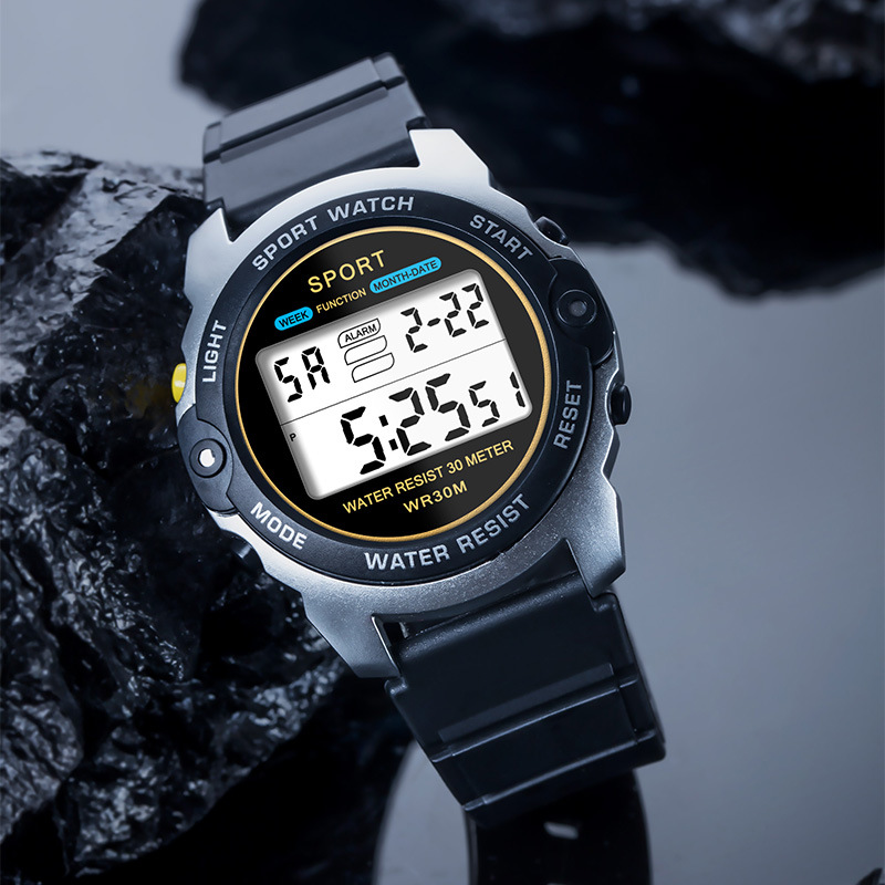 Moda juvenil deportivo nocturna relojes electrónicos relojes electrónicos de alarma al aire libre estudiantes de secundaria al por mayor