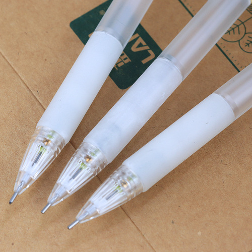Blueprint automatic pencil unprinted style Japanese transparent frosted rod mechanical pencil high quality anti-fatigue soft rubber grip pen