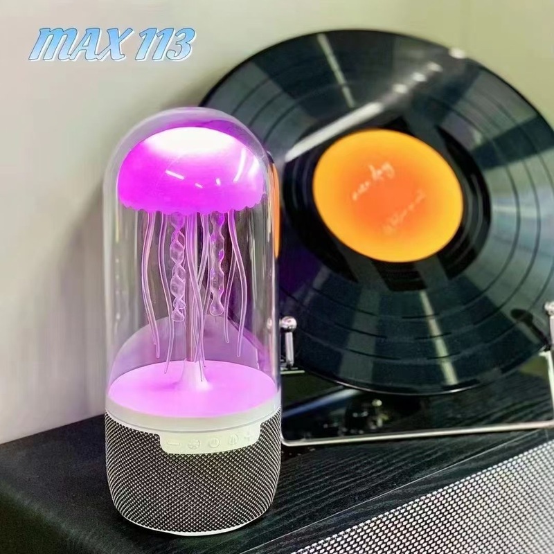 クラゲbluetoothオーディオ創意ミニ携帯七色灯八爪魚無線bluetoothスピーカーデスクトップ置物プレゼント|undefined