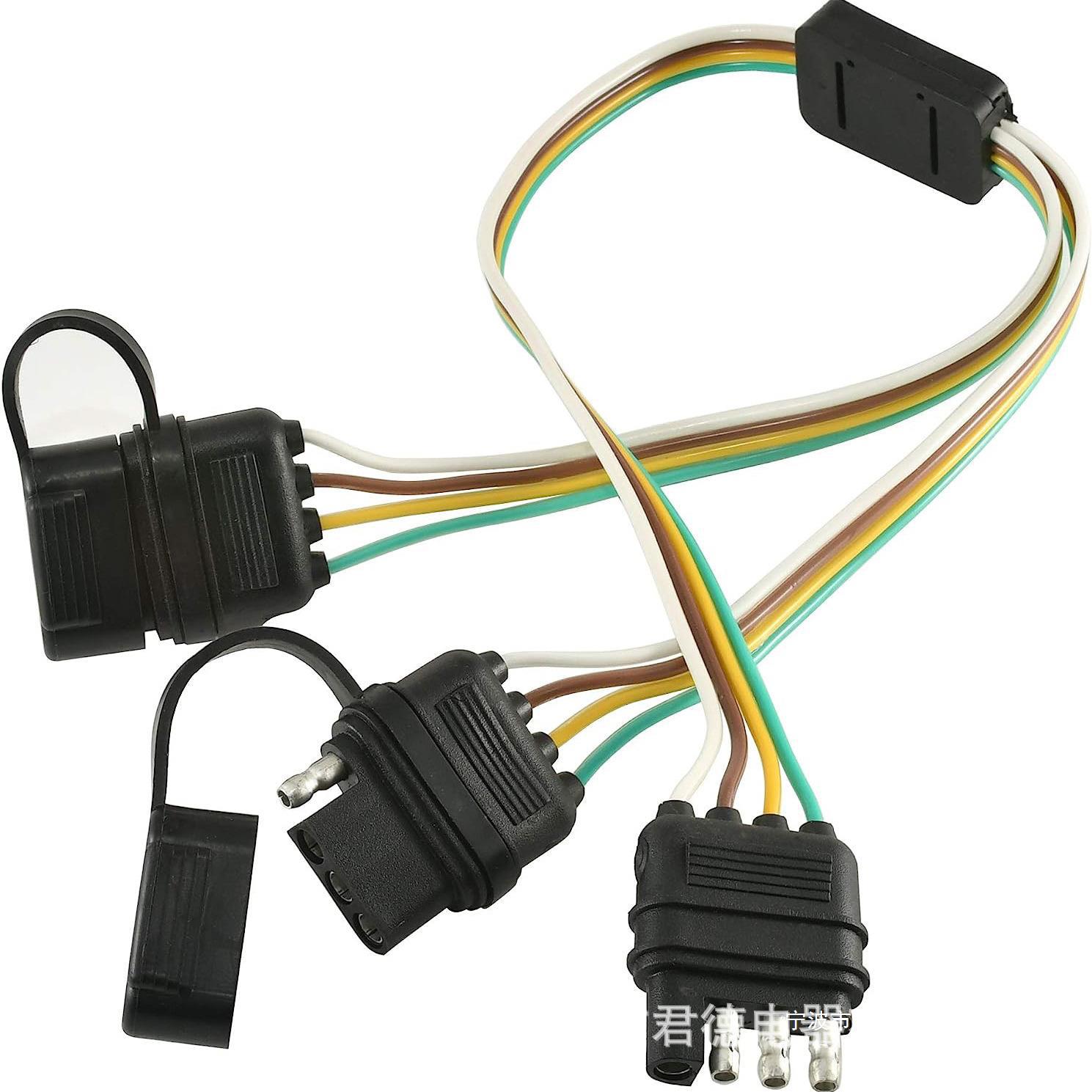 批发SAE四芯拖车线束 美式房车拖车线连接器 汽车尾灯线束