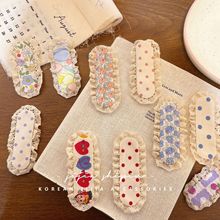 甜美蕾丝边碎花波点刘海贴可爱儿童碎发神器前额碎发魔术贴发饰