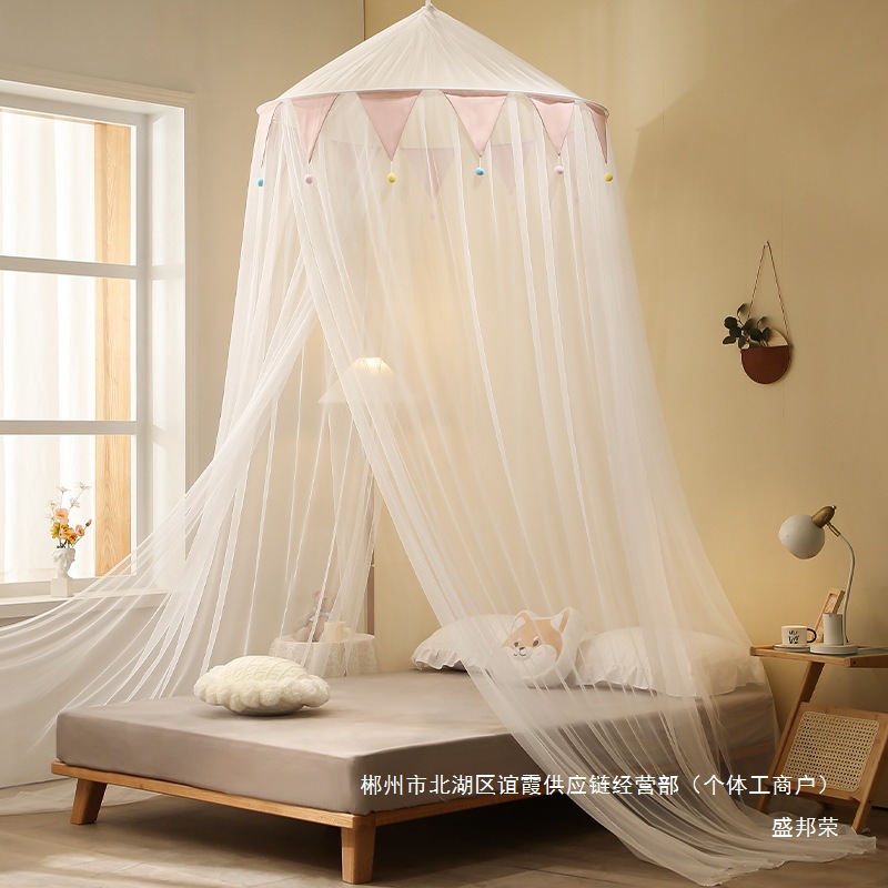 Factory Direct Sale Sunny Day Installation-Free Household Dome Princess Mosquito Net 18.15m m Double Bed Ceiling Encryption Plus