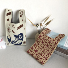 2024新款亚马逊胡子包针织包包大容量托特包学生单肩包毛线包潮女