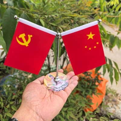 Car ornaments — ornaments - seamless-adhesive-fixation-white-garbed-guanyin-round-base-seamless-adhesive-double-sided-flag