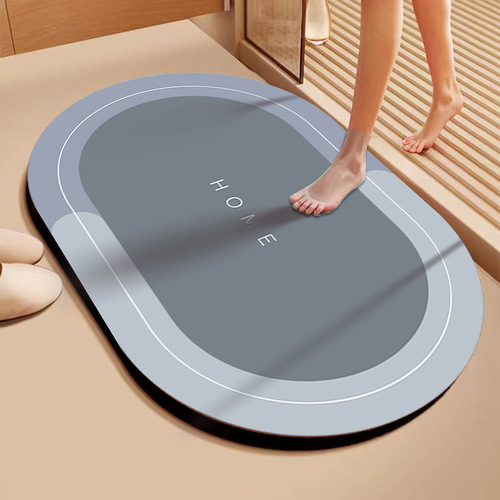 8A8 bathroom water-absorbent mat, durable, silicon diatomaceous earth crystal velvet entryway mat, non-slip pad, foot mat