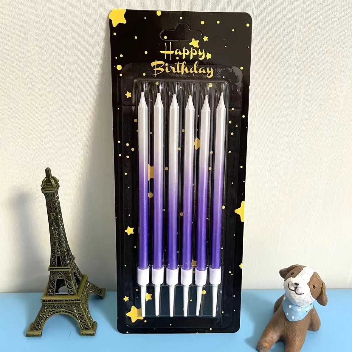 Gradiente de poste de luz vela de cumpleaños creativo fiesta romántica pastel Necesidades de personalizado