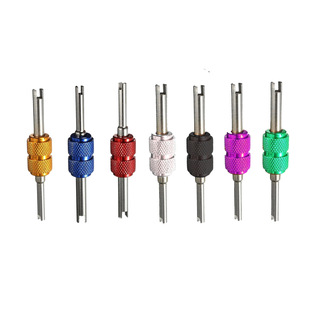 Aluminum alloy color car air conditioning valve core wrench double-head installation tool valve core removal screwdriver