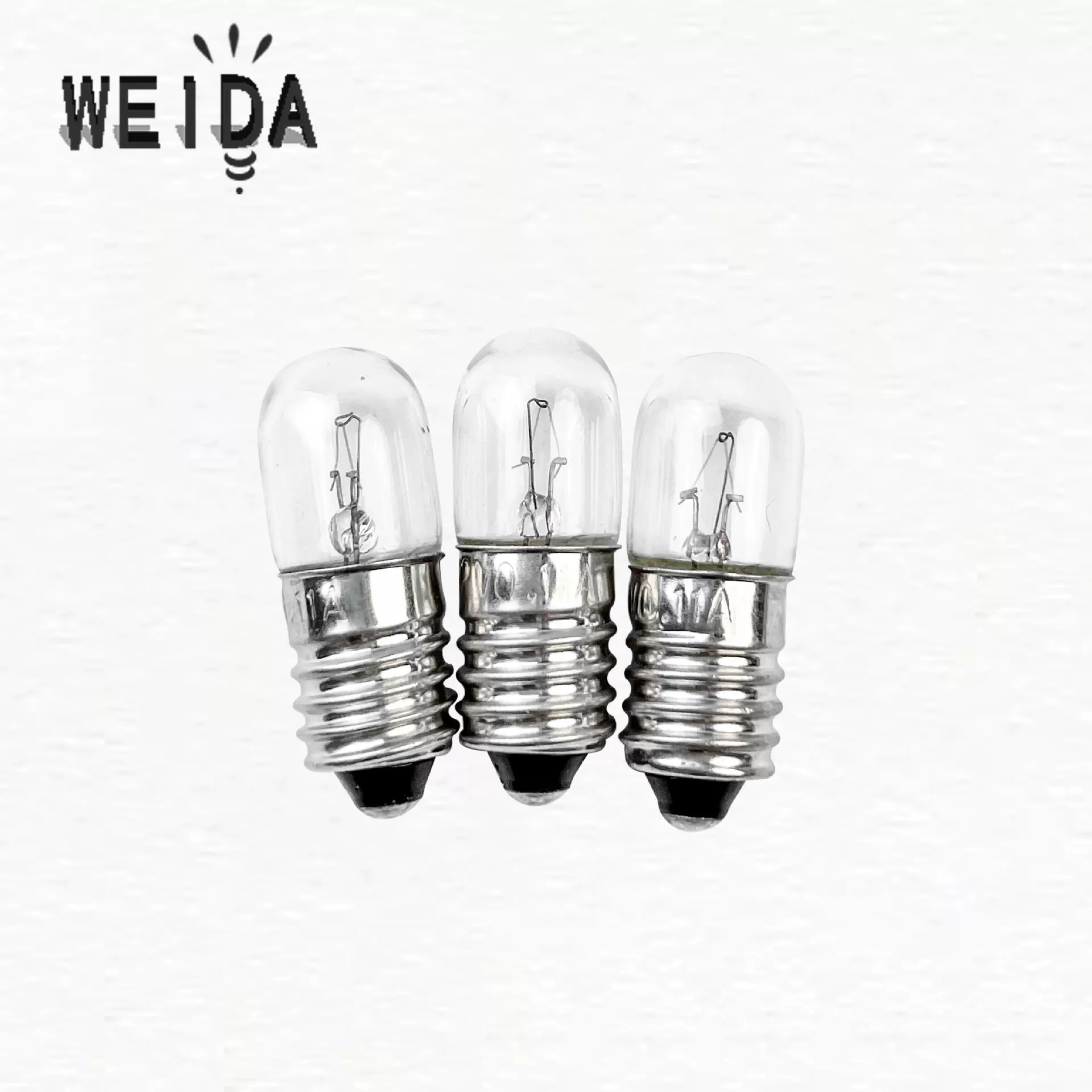 T10中收钨丝小灯泡E10螺口车船指示灯泡仪器仪表指示灯泡传统钨丝