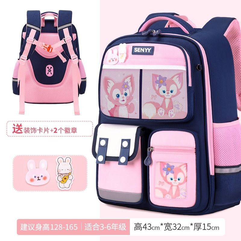 Mochila escolar impermeable de poliéster a cuadros con diseño de perro canela de dibujos animados para niños 2024, mochila escolar primaria Kuromi con tarjeta.