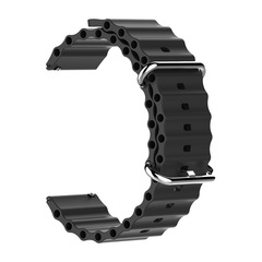 海洋硅膠錶帶22mm20mm適用華為手錶gt3三星watch4雙扣運動錶帶