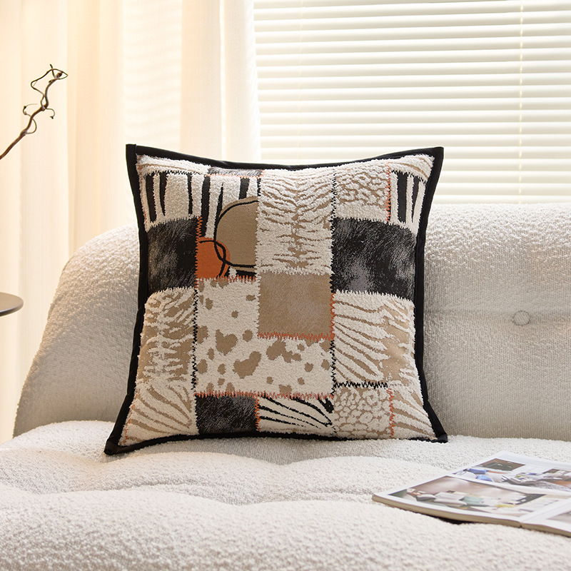 Ins ondas de punto línea abraza almohada cubierta dormitorio sofá sala de estar cubierta de almohada cuadrada moderna simple cojín desmontable