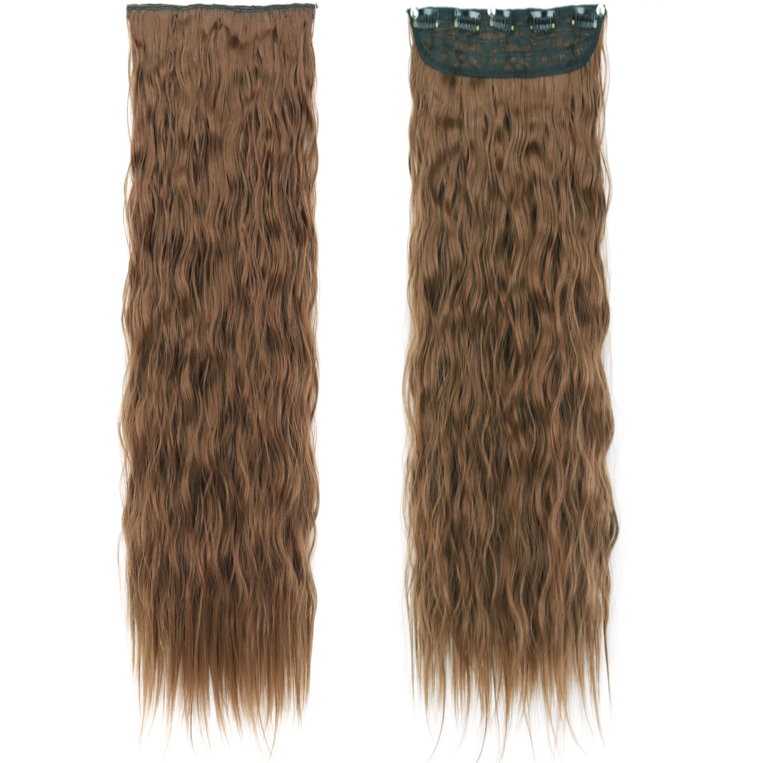 80CM maíz fijo extensión de cabello rizado natural esponjoso cabello rizado peluca de maíz