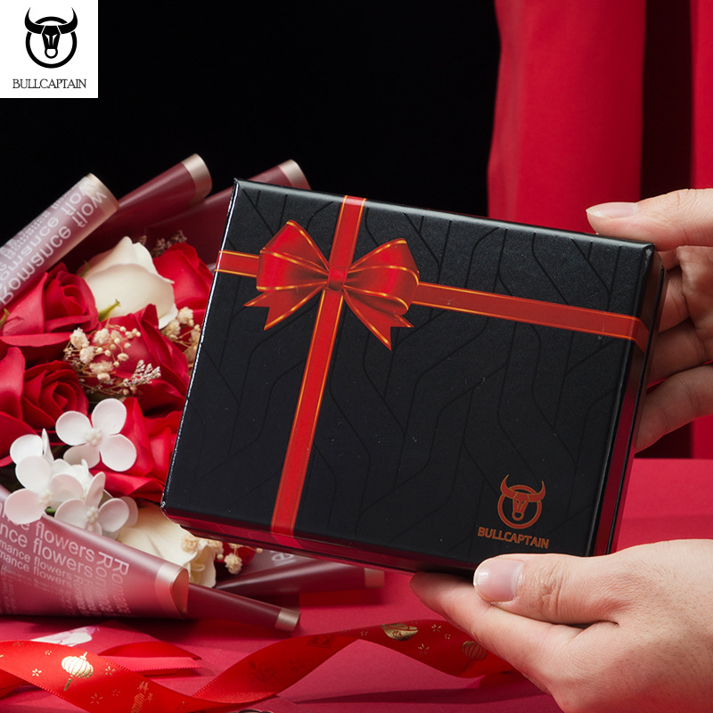 Capitán Niu cuero corto horizontal primera capa billetera de piel de vaca casual Cambio de licencia de conducir cartera ranura para tarjeta multifuncional