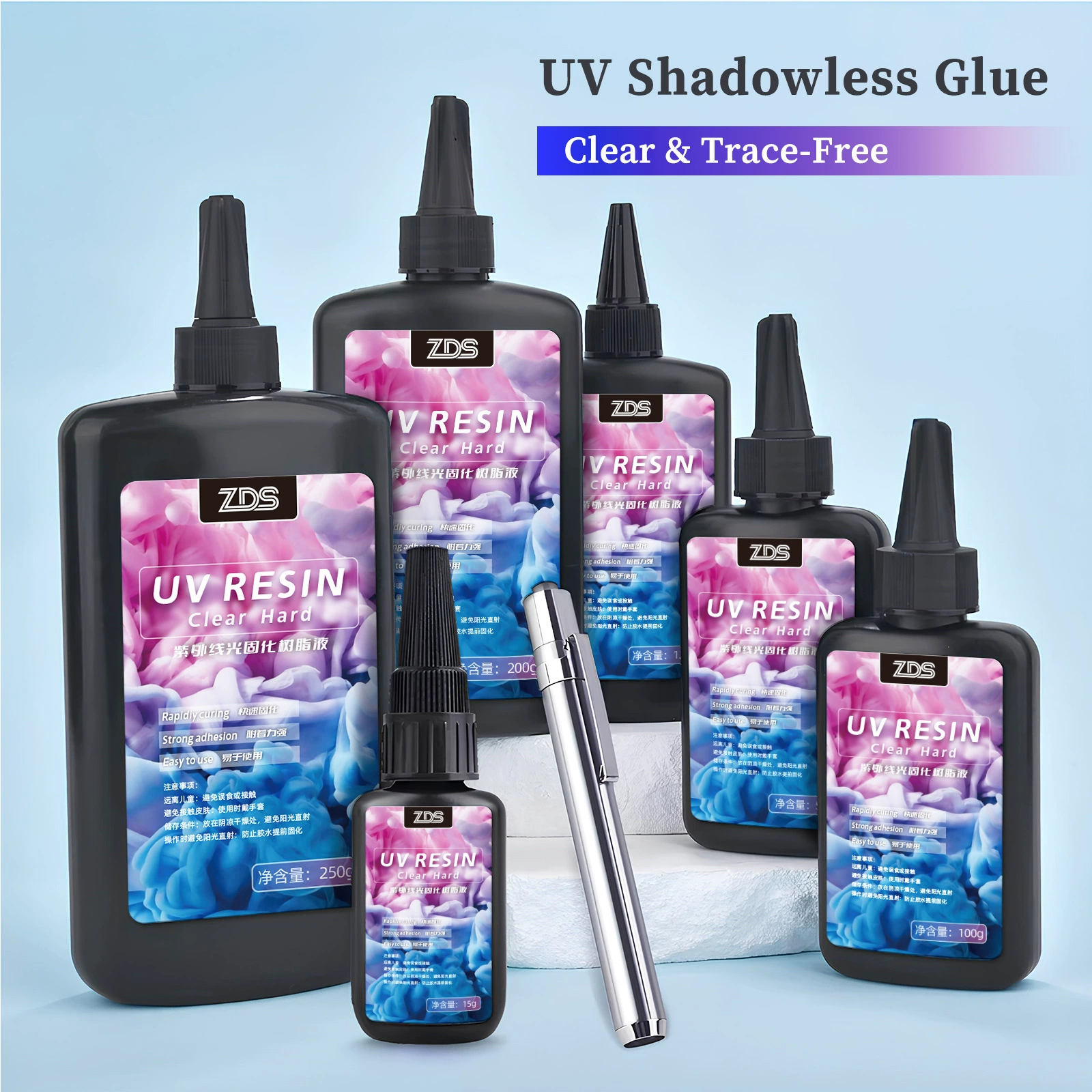УФ-быстросохнущий УФ-кристаллический клей, высокопрозрачный УФ-клей, текучий клей без запаха, мягкий и твердый клей ручной работы, сделай сам