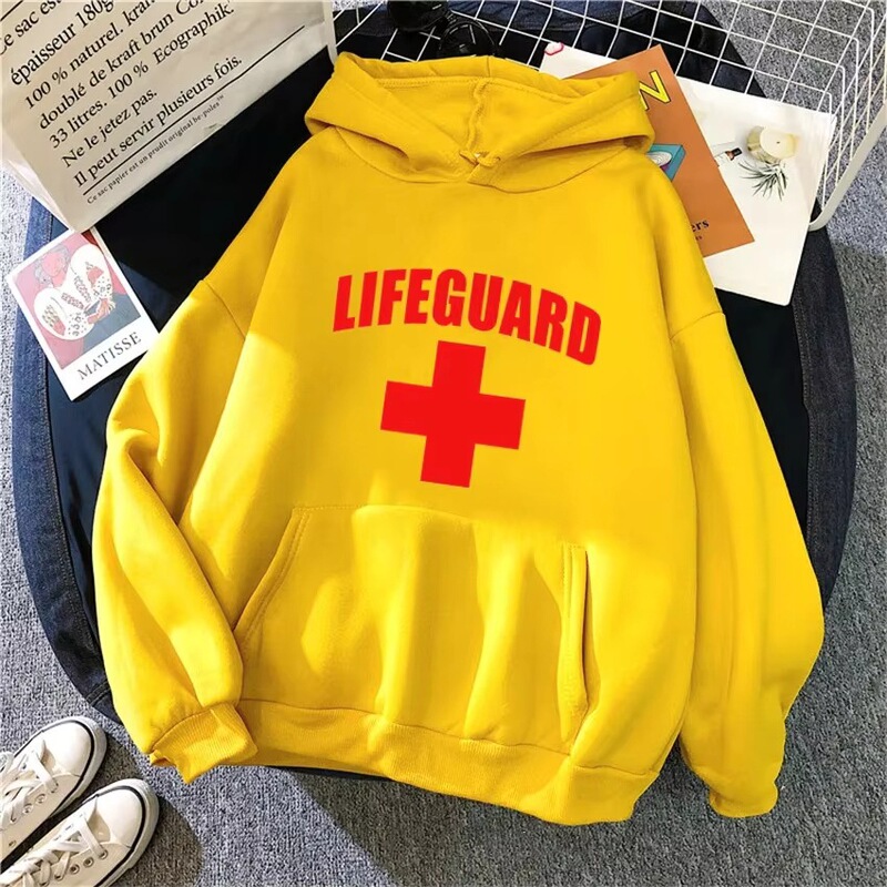 Autumn and winter women's sweatshirt with interesting lifeguard print, hip-hop women's casual pullover, streetwear sweatshirt Autumn and winter women's sweatshirt with interesting lifeguard print, hip-hop women's casual pullover, streetwear sweatshirt
