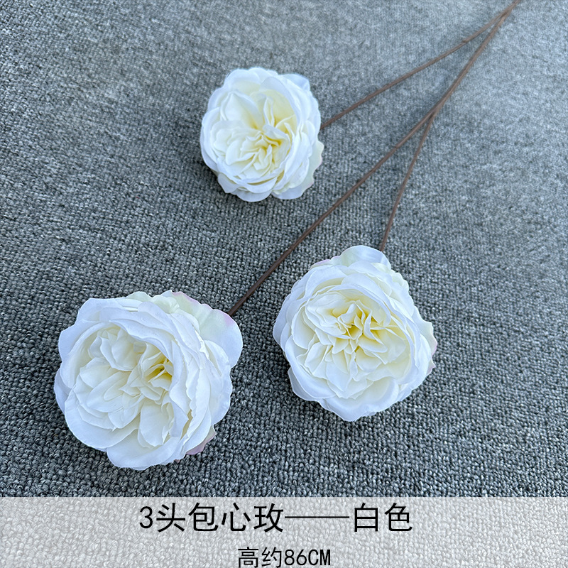 Artificial Rosa sola franela Rosa flor artificial boda decoración del hotel decoración del hogar arreglo de flores flor artificial Rose