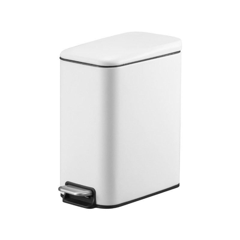 German Commercial Super Explosive Single 5L Narrow Rectangular with Slow-Down Powder Spray Pedal Trash Can Bathroom Small Space Artifact Source