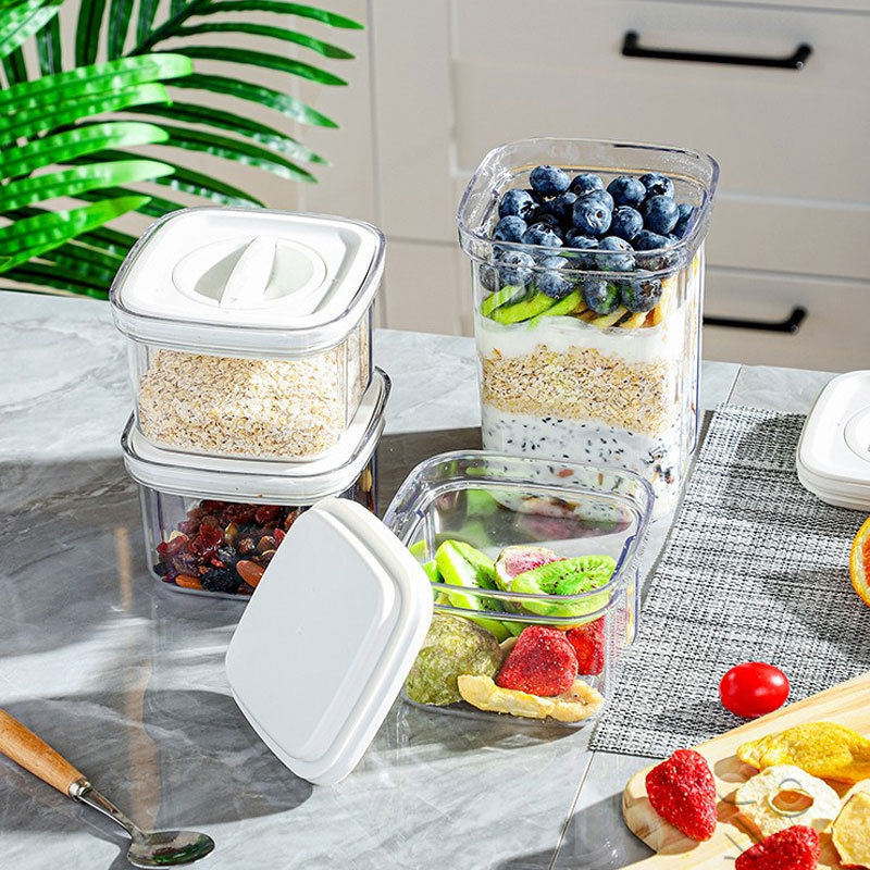 Round Rotating Sealed Jar Snack Mini Jar Integrated Kitchen Storage Jar Grains Special Packaging Storage Jar