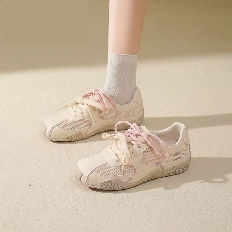 Zapatos de entrenamiento transpirables de malla explosiva para mujeres 2026 verano nuevos zapatos casuales de suela blanda, zapatos deportivos de altura ligera