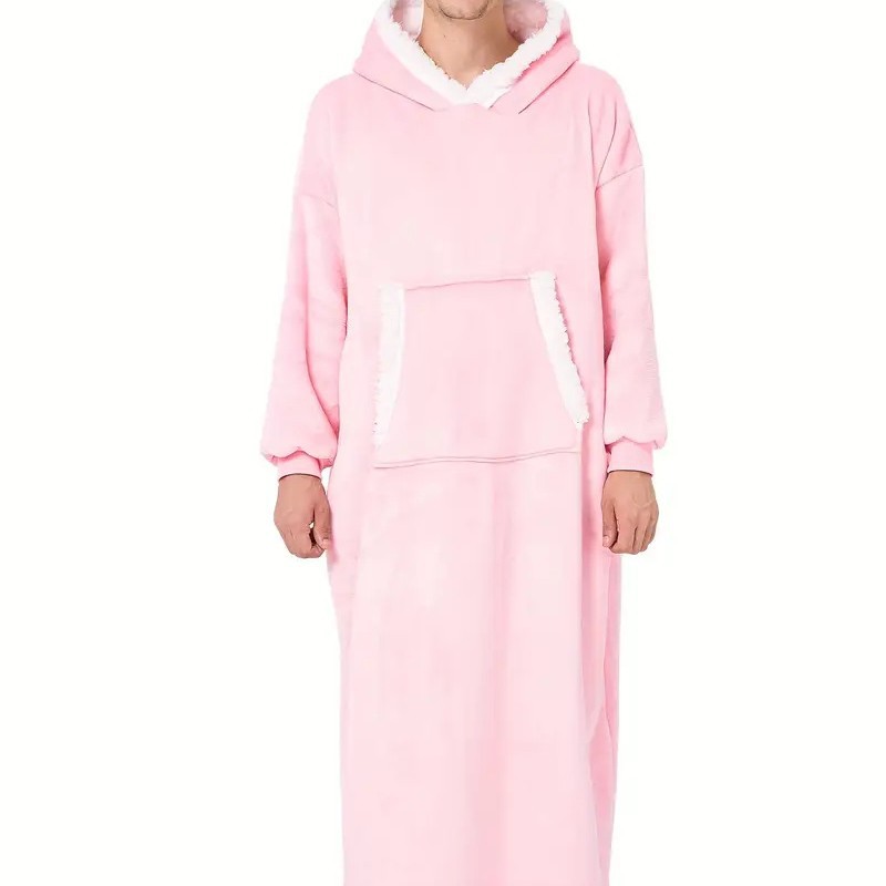 Pijama grueso chaqueta de terciopelo perezoso mantas de televisión pijamas de franela encapuchados extensión 120CM150CM