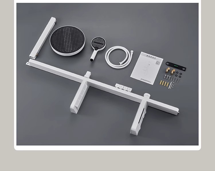 Shower head set, all-copper, phantom tide love ladder, piano key, pressure-increasing, multi-functional digital display, constant temperature, double-layer type undefined