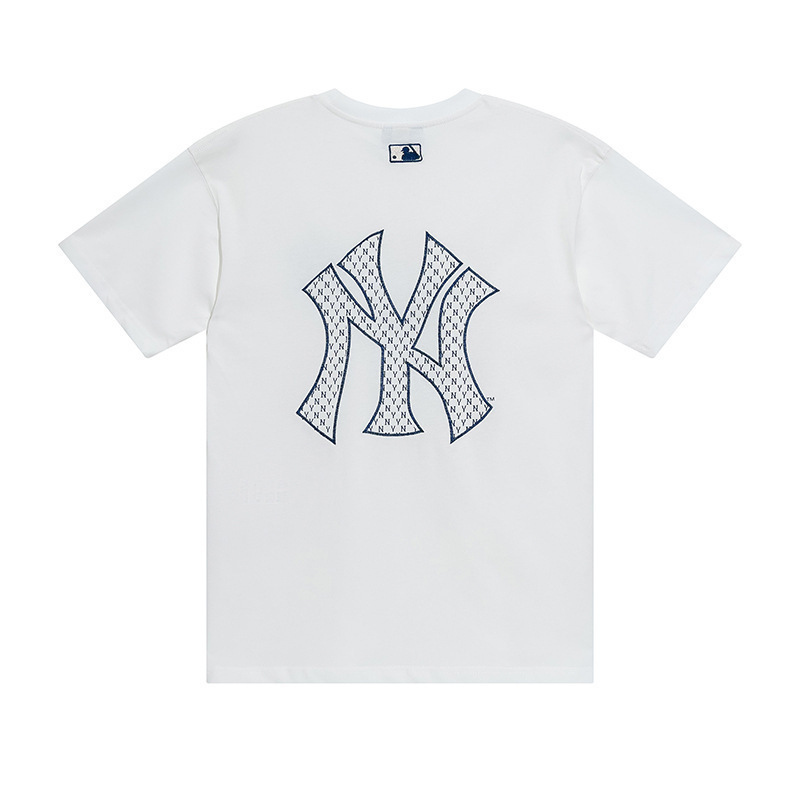 广州光复南服饰有限公司MLB短袖大LOGO下摆双开叉男女同款T恤棉|undefined
