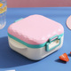 Pink green creamy-white
