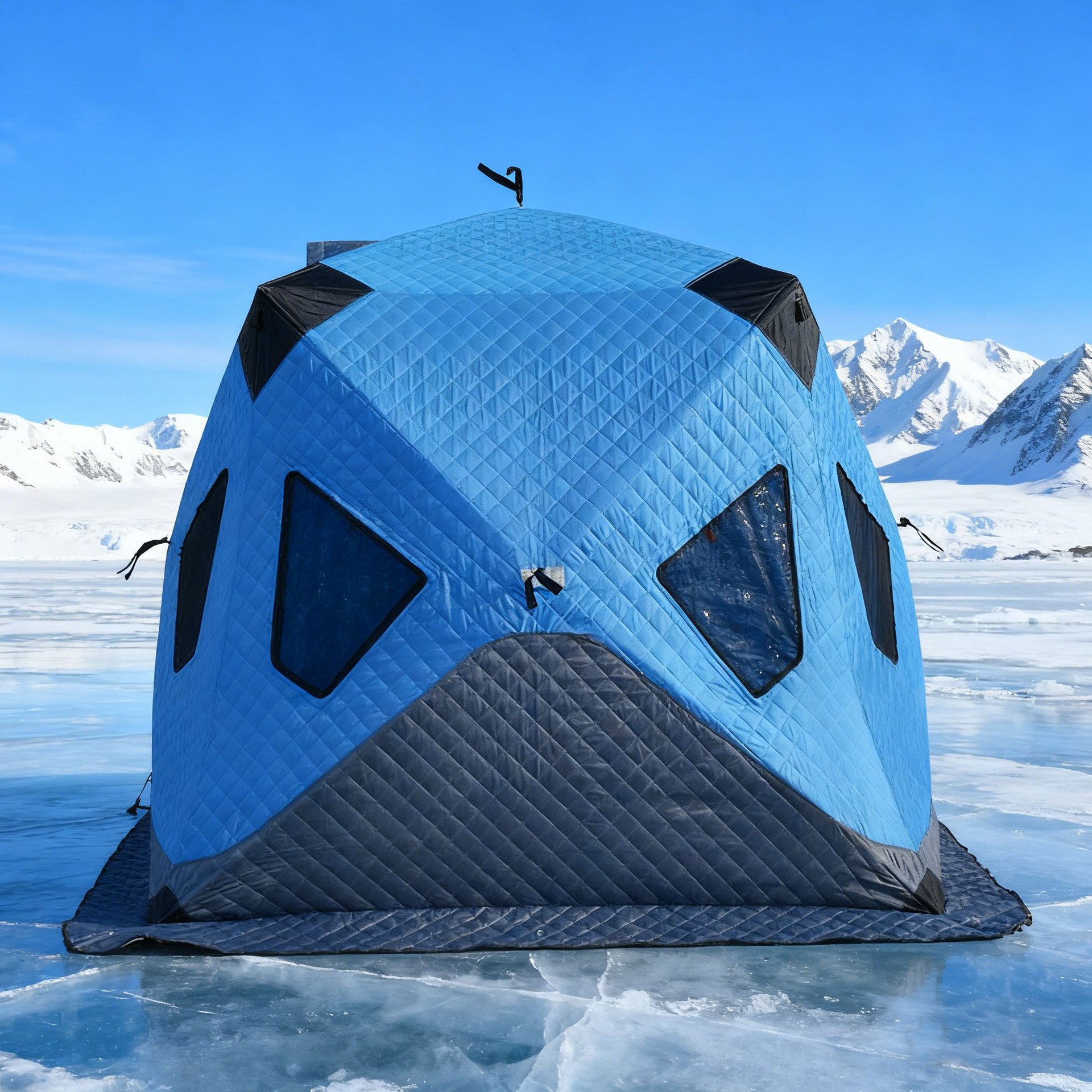 Winter Fishing Tent Ice Fishing Tent Cotton Thickened Warm Windproof Snow House Shelter Camping 2-3 People
