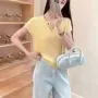 v领别致夏季显瘦针织衫