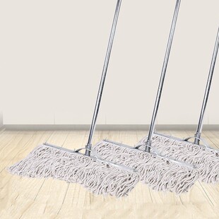 Stainless Steel Cotton Thread Mop Wholesale Household One-Mop Clean Dust Mop Old-Fashioned Mop School Hotel Cleaning Convenient