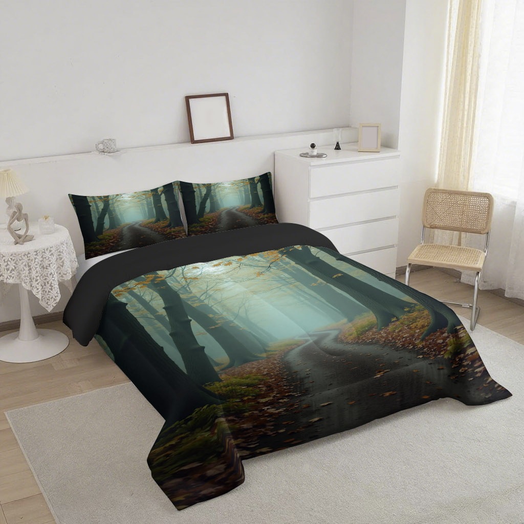 TEMU / JIT Silent Forest Transfrontier 3D Digital Printing 180gms Colchón Colchón Set para diseñar
