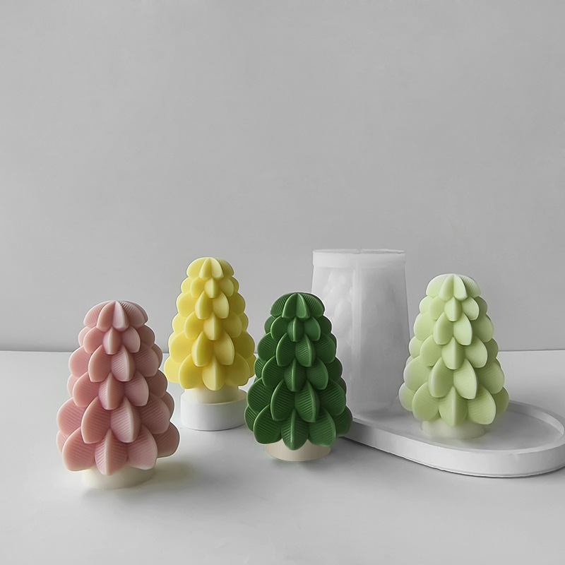 Jiahui árbol de Navidad silicona molde DIY decoración de Navidad