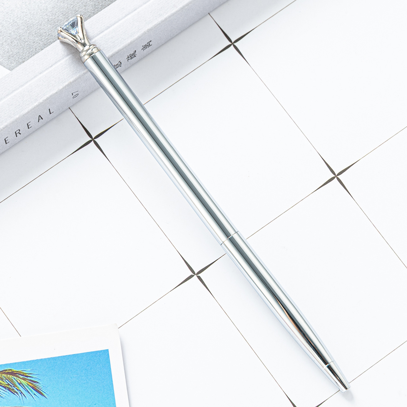 Gradiente creativo color pequeño diamante bolígrafo venta al por mayor Oficina papelería regalo publicidad pluma Impresión logotipo diamante pluma