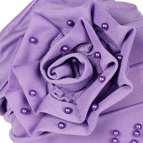 AliExpress New Side Flower Embroidered Bead Solid Color Big Flower Scarf Headband Postpartum Hat Burka Hat
