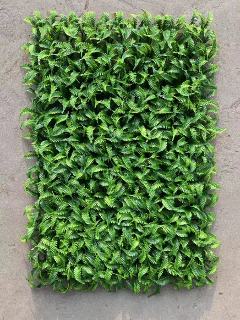 Artificial Plant Wall (Milan) 40×60 cm Modular Plastic Green Lawn Panel, Customizable