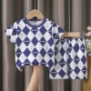 Y-blue and white grid