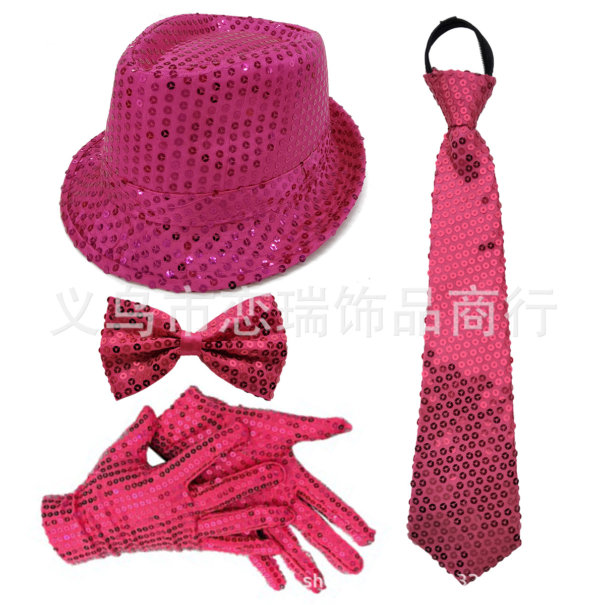 70s DISCO espectáculo accesorios esquinilla sombrero corbata guantes cinturón hombre conjunto Xiaoyin TEMU en stock