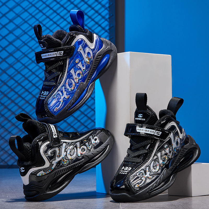 哈比熊童鞋2022春季新款男童时尚潮运动鞋二棉保暖男童鞋现货代发