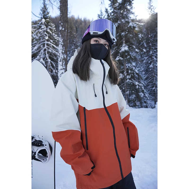 Xueyipai 23-24 New hard shell 3L fabric waterproof windproof outdoor veneer ski suit women's equipment men
