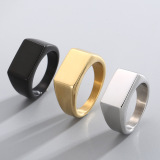 Глянцевое геометричное кольцо из нержавеющей стали подходит для мужчин и женщин, с печатью вашего логотипа, женский стиль