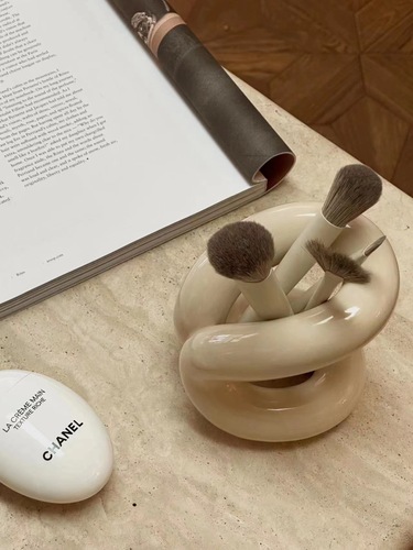 Creative Life Knot Series Ceramic Toothbrush Rack Storage Rack Couple Bathroom Toothpaste Decorative Storage Rack