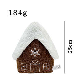 跨境Christmas Gingerbread House plush圣诞节姜饼屋玩偶公仔